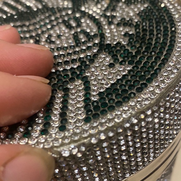 Starbucks Silver and Green Rhinestone Tumbler with Strap - Picture 5 of 5